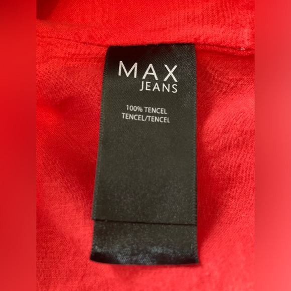 Max Jeans Red Moto Jacket. Size Medium. - Picture 6 of 14